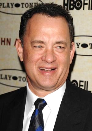 Tom Hanks acteur am&eacute;ricain est r&eacute;compens&eacute; par un prix en tant que producteur de s&eacute;rie de t&eacute;l&eacute;vision.